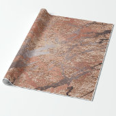 Abstract goudolie metallisch Roos koper Bronze Cadeaupapier (Uitgerold)