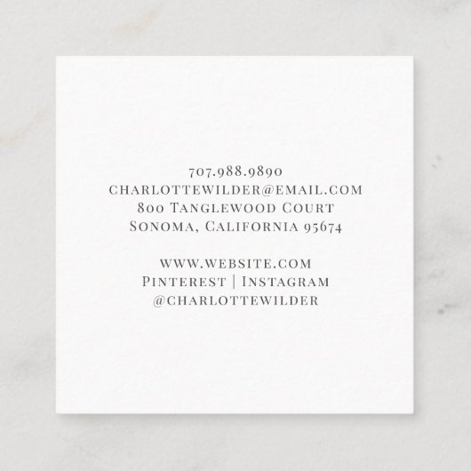 Abstract goudoliecirkel vierkante visitekaartje (Achterkant)