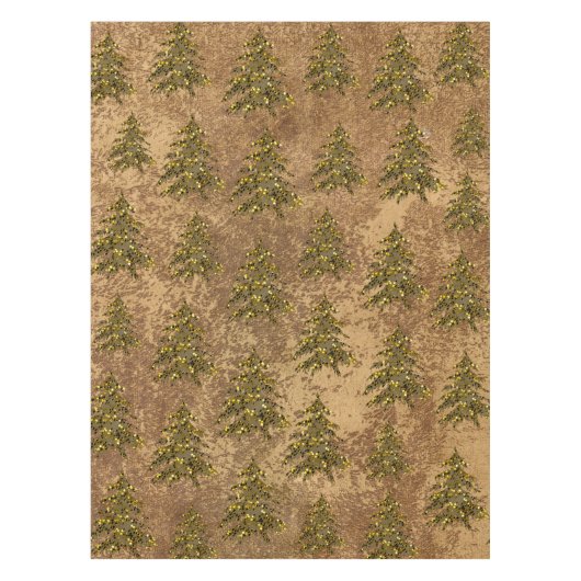 Abstract goudpapier en dunne kerstboom tafelkleed (Voorkant)