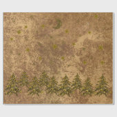 Abstract goudpapier met gouden sterren, maan cadeaupapier (Vlak)