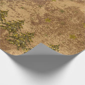 Abstract goudpapier met gouden sterren, maan cadeaupapier (Hoek)