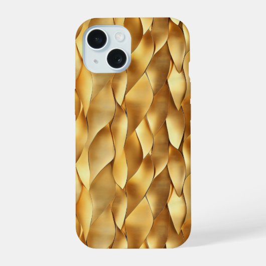 Abstract goudpatroon iPhone 15 case (Achterkant)