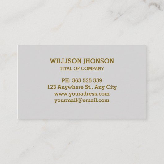 Abstract goudpatroon visitekaartje (Achterkant)