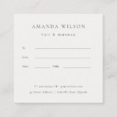 Abstract goudpenseel Lila cadeaubon Vierkante Visitekaartje (Achterkant)