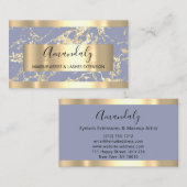 Abstract Goudstreken Lijst Marmer Smoky Blue Visitekaartje (Voorkant / Achterkant)