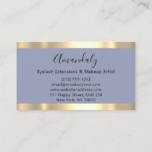 Abstract Goudstreken Lijst Marmer Smoky Blue Visitekaartje (Achterkant)