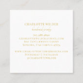 Abstract goudvlies Cirkel vierkant rood Vierkante Visitekaartje (Achterkant)