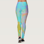 Abstract goudvlinder Aquamarine Violet Leggings (Achterkant)