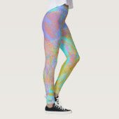 Abstract goudvlinder Aquamarine Violet Leggings (Rechts)