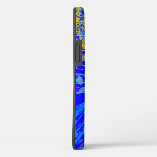 Abstract goudvlinder blauw deeg Case-Mate iPhone case (Achterkant / Rechts)