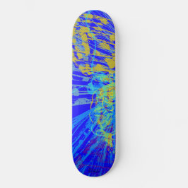 Abstract goudvlinder blauw deeg persoonlijk skateboard