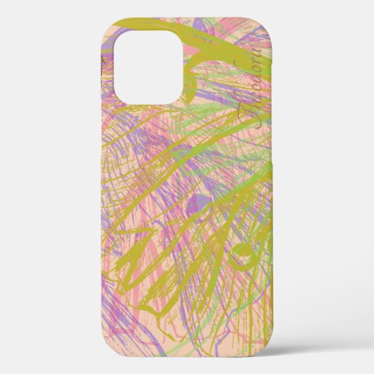 Abstract goudvlinder roze violet Case-Mate iPhone case (Achterkant)