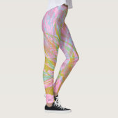 Abstract goudvlinder roze violet leggings (Rechts)