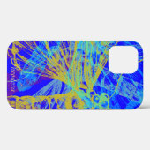 Abstract goudvlinderblauw pastpatroon Case-Mate iPhone case (Achterkant (horizontaal))