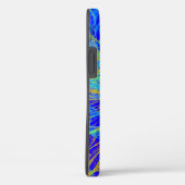 Abstract goudvlinderblauw pastpatroon Case-Mate iPhone case (Achterkant / Rechts)