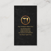 Abstract goudxedo zwarte graniet-Bartender Visitekaartje (Achterkant)