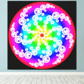 Abstract graancirkel canvasprint canvas afdruk (Insitu (Houten vloer))