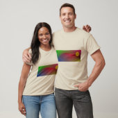 Abstract gradiëntlandschap met zon t-shirt (Unisex)