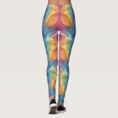 Abstract Gradiëntpatroon | Regenboog Golf Leggings (Achterkant)