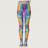 Abstract Gradiëntpatroon | Regenboog Golf Leggings (Voorkant)