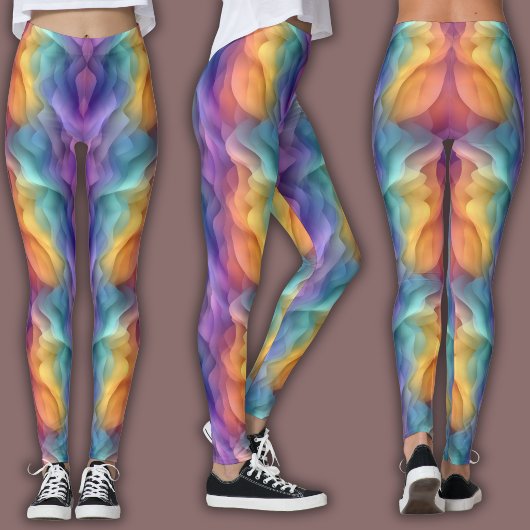 Abstract Gradiëntpatroon | Regenboog Golf Leggings