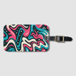 Abstract Graffiti - Bold Vibrant Line Art Style Bagagelabel