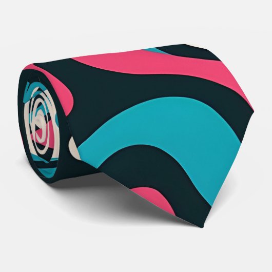 Abstract Graffiti - Bold Vibrant Line Art Style Stropdas (Opgerold)