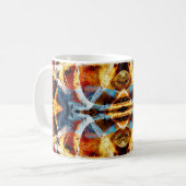 Abstract graffiti-patroon koffiemok (Voorkant links)