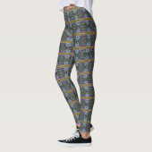 Abstract graffiti-patroon leggings (Links)
