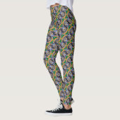 Abstract graffiti-patroon leggings (Links)