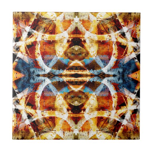 Abstract graffiti-patroon tegeltje (Voorkant)
