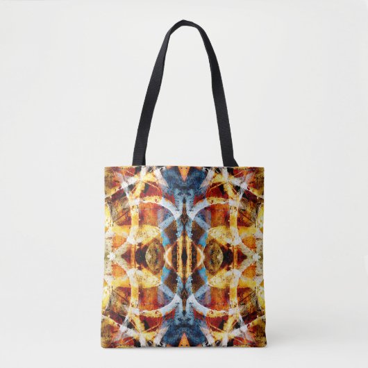 Abstract graffiti-patroon tote bag (Voorkant)