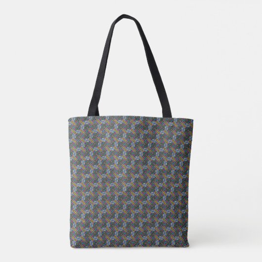 Abstract graffiti-patroon tote bag (Achterkant)