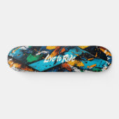 Abstract Graffiti Pop Art - Dapper Leef om te Rijd Persoonlijk Skateboard (Horizontaal)