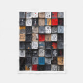 Abstract Graffiti-raster Kunstpatroon Fleece Deken (Voorkant)