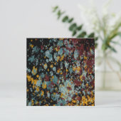 Abstract Graffiti Spatverf Kunst op Zwart Kaart (Staand voorkant)