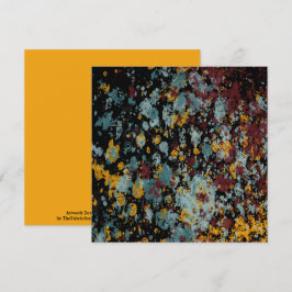 Abstract Graffiti Splatter Painting Art On Black Kaart