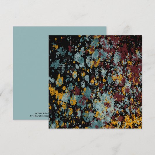 Abstract Graffiti Splatter Painting Art On Black Kaart (Voorkant / Achterkant)