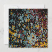 Abstract Graffiti Splatter Painting Art On Black Kaart (Voorkant)