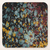 Abstract Graffiti Splatter Painting Art On Black Kartonnen Onderzetters (Voorkant)