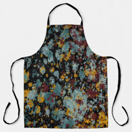 Abstract Graffiti Splatter Painting Art On Black Schort