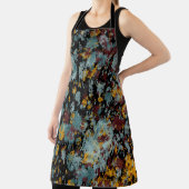 Abstract Graffiti Splatter Painting Art On Black Schort (Insitu)