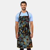 Abstract Graffiti Splatter Painting Art On Black Schort (Gedragen)