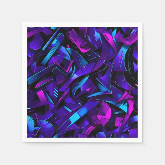 Abstract Graffiti Straatswirl Servet (Voorkant)