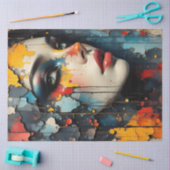 Abstract Graffiti Vrouwen Gezicht Decoupage Papier (Craft)