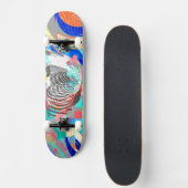 Abstract grafisch skateboard voor Zebra (Voorkant)