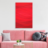 Abstract grafisch triptiek canvas in scharlakenroo afdruk (Insitu (Woonkamer))