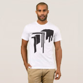 Abstract grafisch vierkant, aangepast t-shirt (Voorkant volledig)