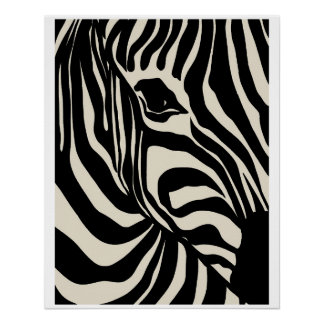 Abstract & grafische affiche Fluid Zebra Stripes Perfect Poster