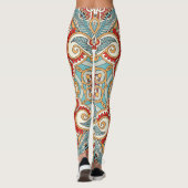 Abstract Graphical Herhaal Wallpaper Leggings (Achterkant)